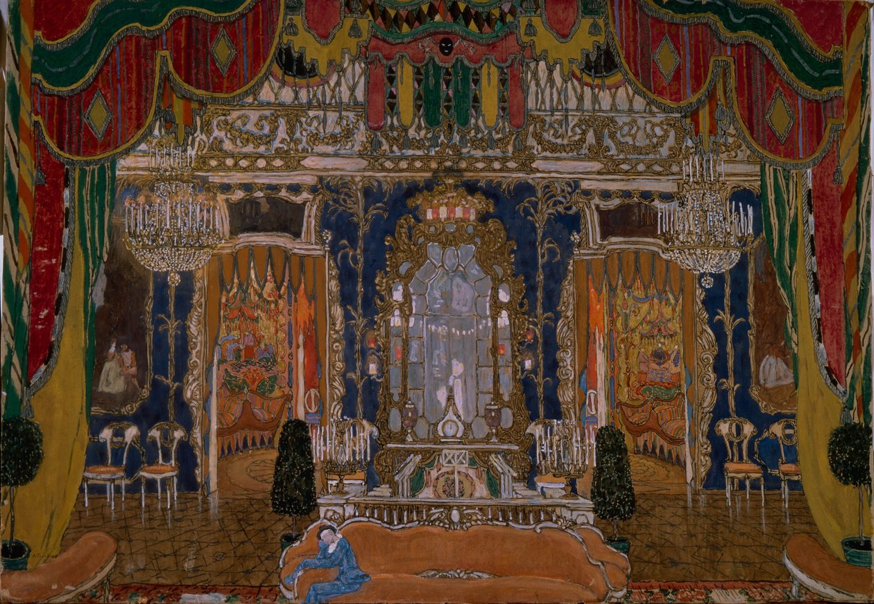 Scénografie k divadelní hře Maškaráda M. Lermontova, 1917 od Aleksandr Jakovlevic Golovin