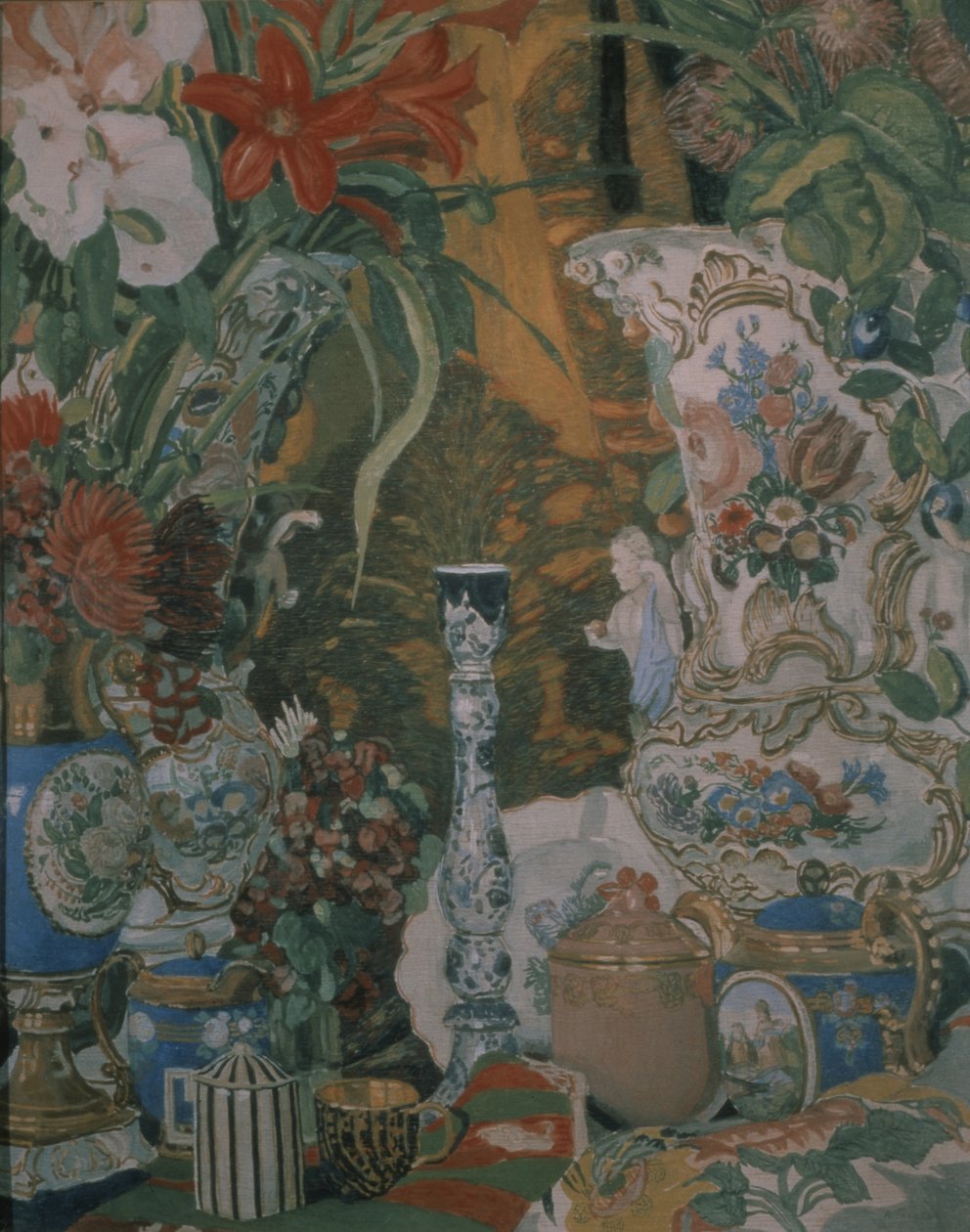 Stálý život. Květiny a porcelán, 1912 od Aleksandr Jakovlevic Golovin