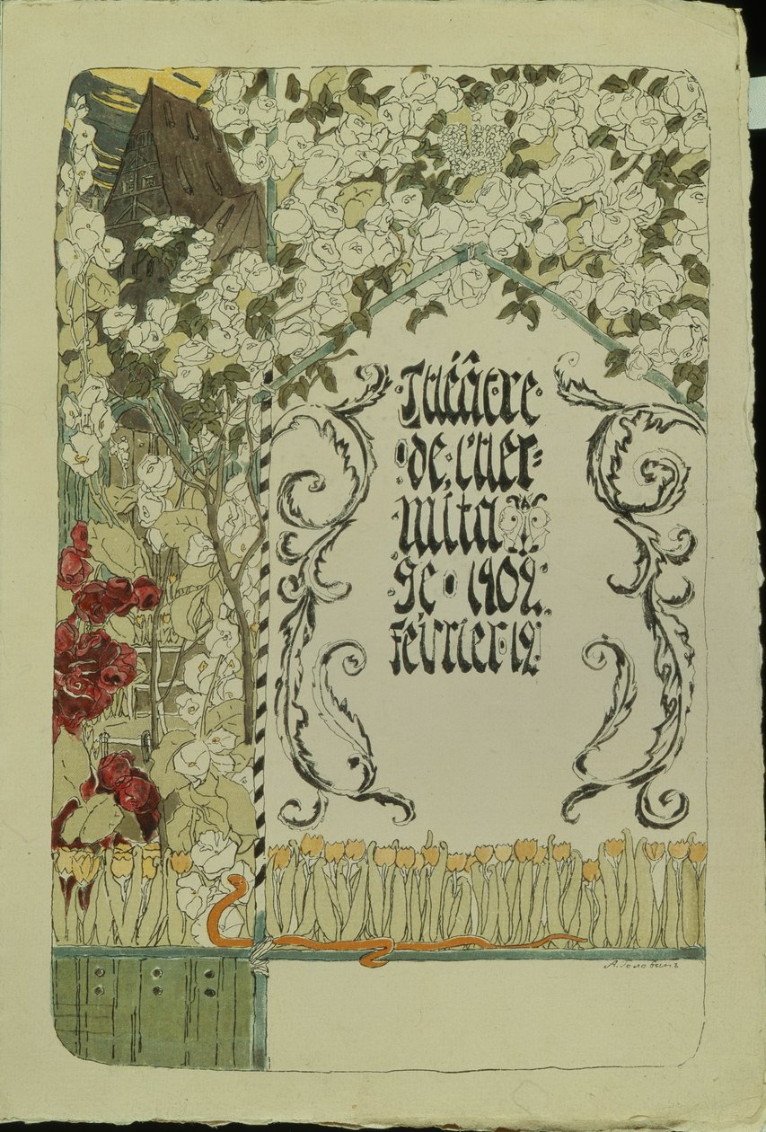 Divadelní program k divadelní hře Faust, 1902 od Aleksandr Jakovlevic Golovin