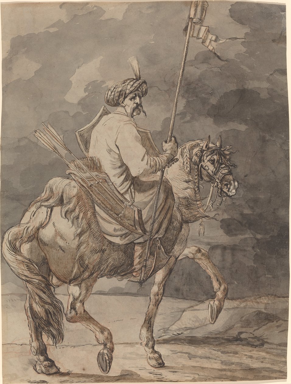 Polský jezdec od Aleksandr Osipovich Orlovskii
