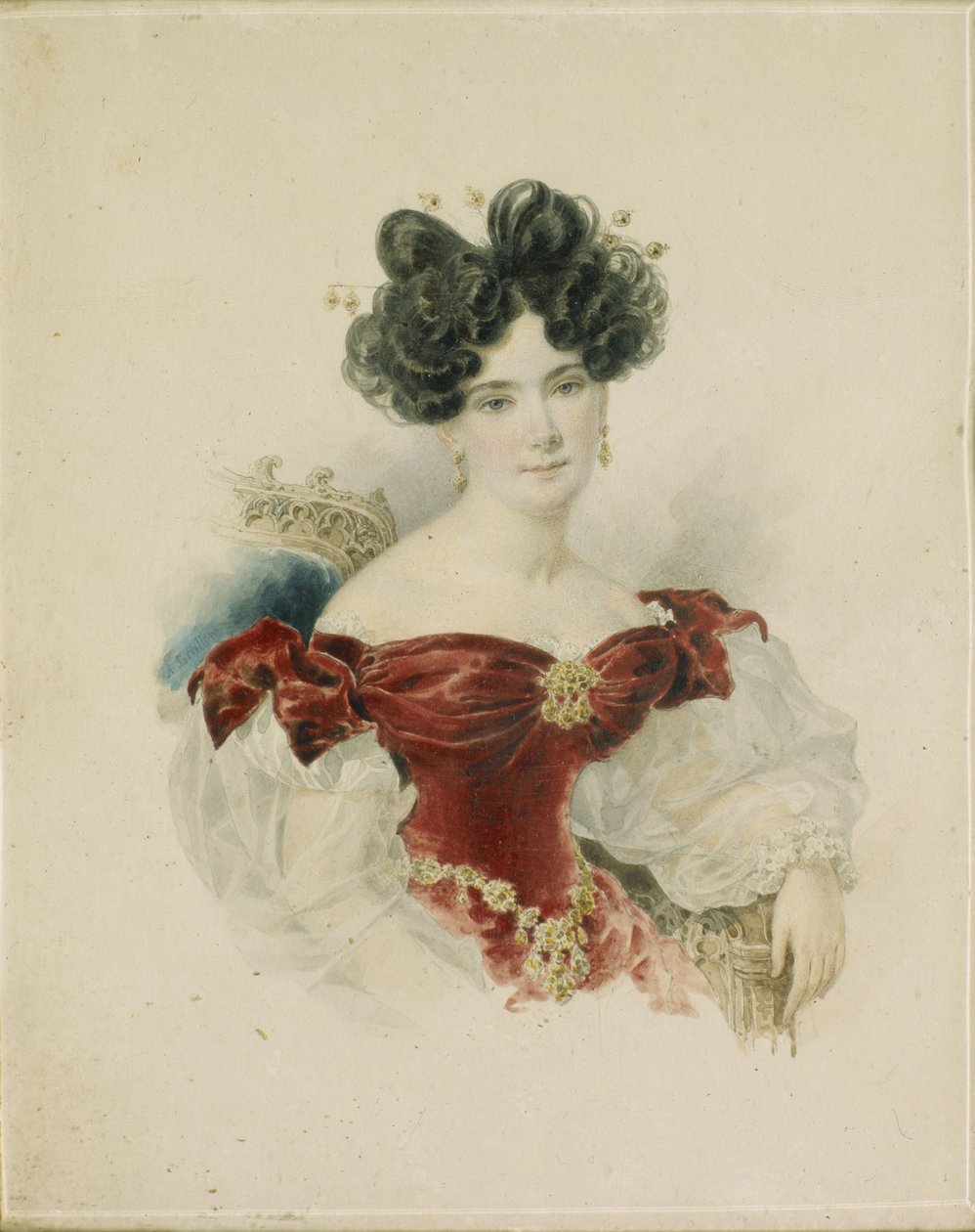 Portrét princezny Natalie Viktorovny Kochubey, rozené Kochubey 1800-1854, 30. léta 19. století od Aleksandr Pavlovich Bryullov