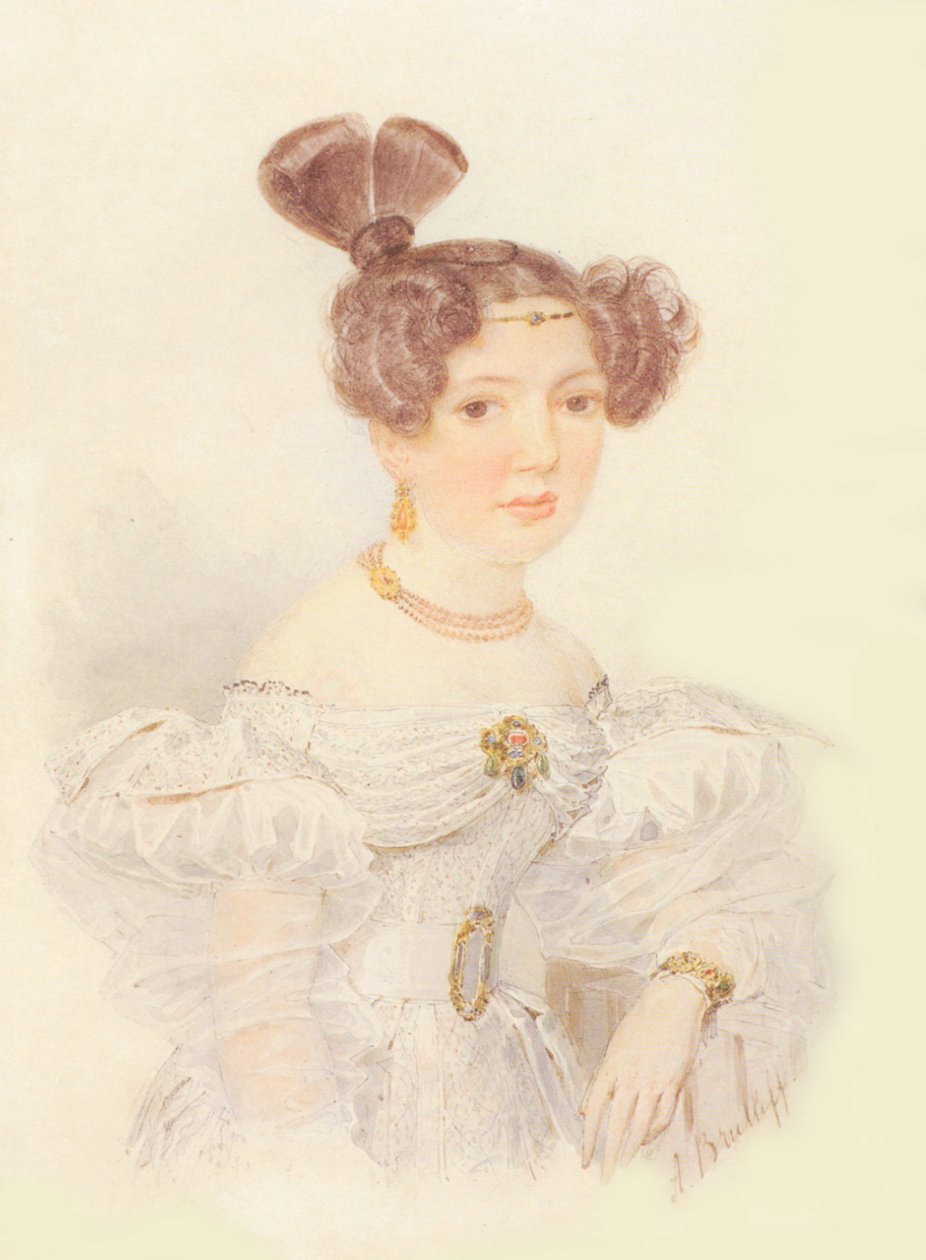 Portrét Jekatěriny Ivanovny Zagrjažské 1779-1842 od Aleksandr Pavlovich Bryullov