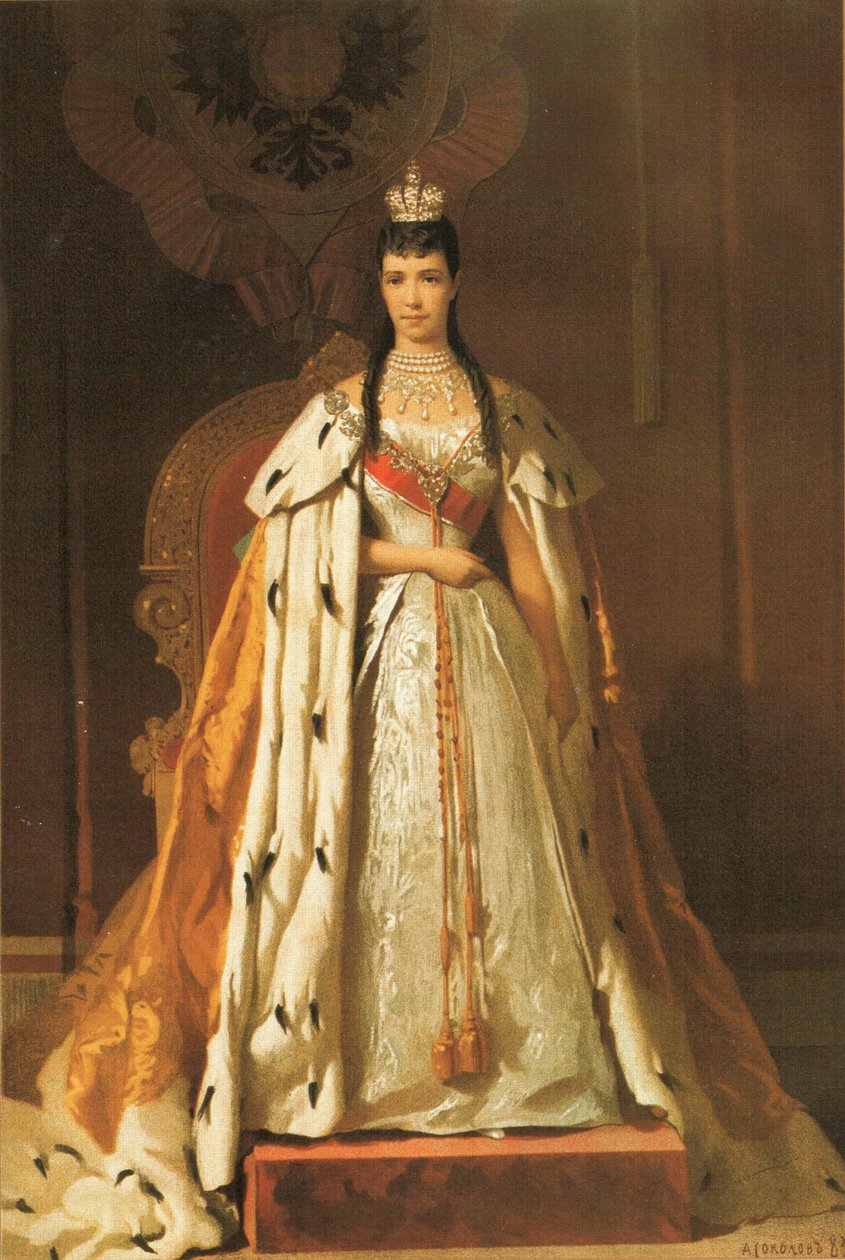 Portrét Marie Fjodorovny (1847-1928) od Aleksandr Petrovic Sokolov