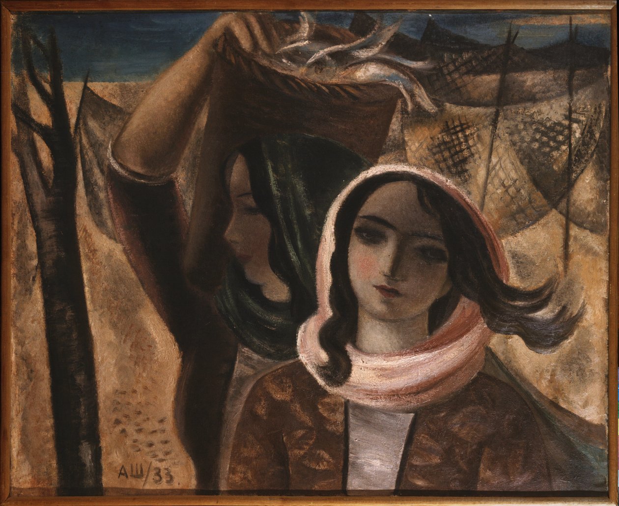 rybáři. Obraz Alexandra Vasilieviče Ševčenka (Alexander Ševčenko) (1883-1948), olej na plátně od Aleksandr Vasilievich Shevchenko