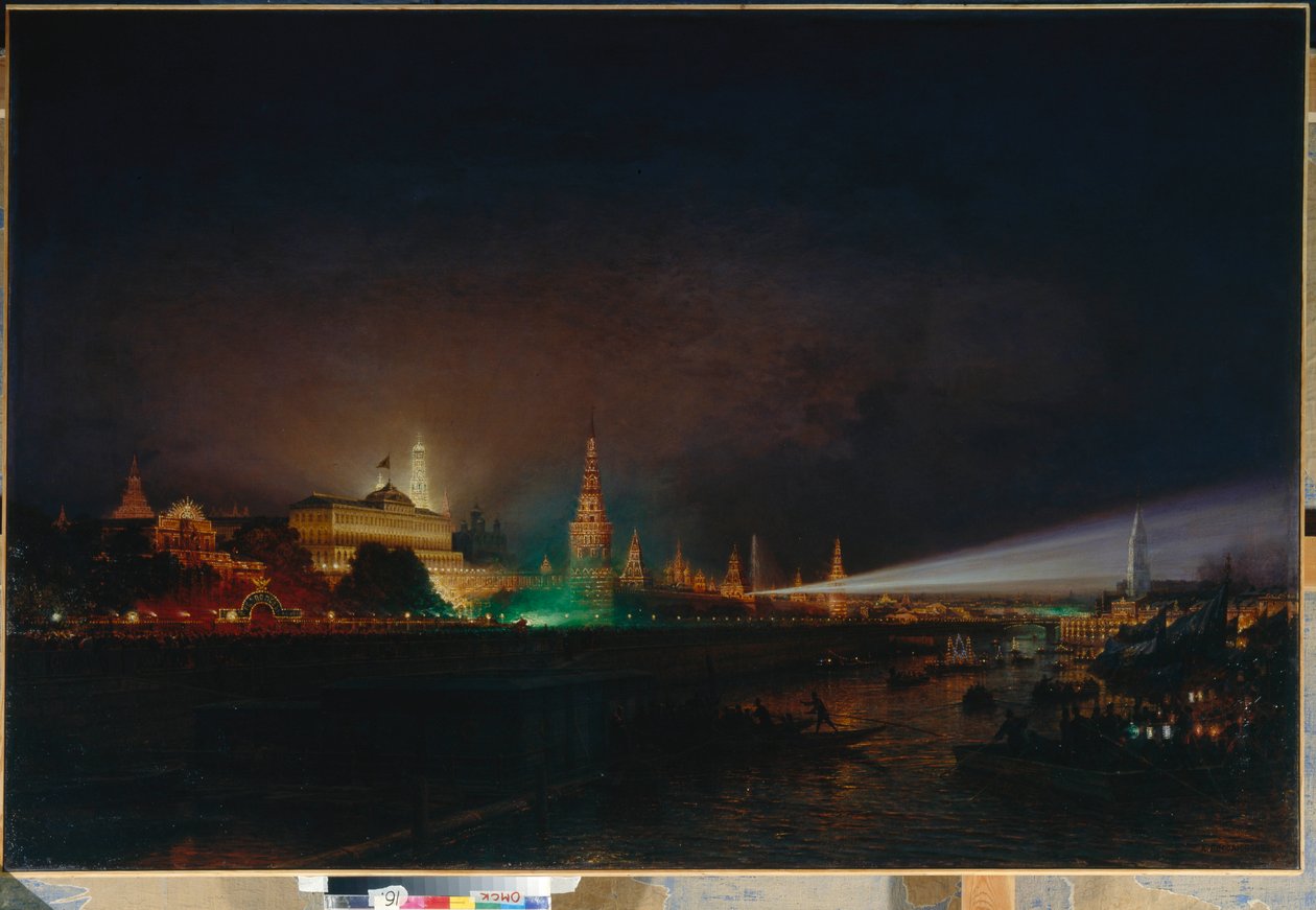 Iluminace Kremlu, 1883 od Aleksei Petrovich Bogolyubov