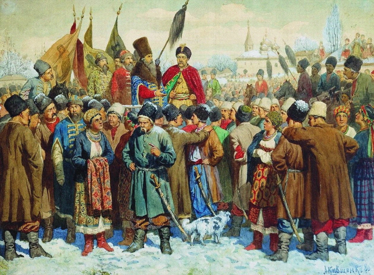 Boyar Vasili Buturlins projev v Radě Pereyaslav, 1880 od Aleksei Danilovich Kivshenko