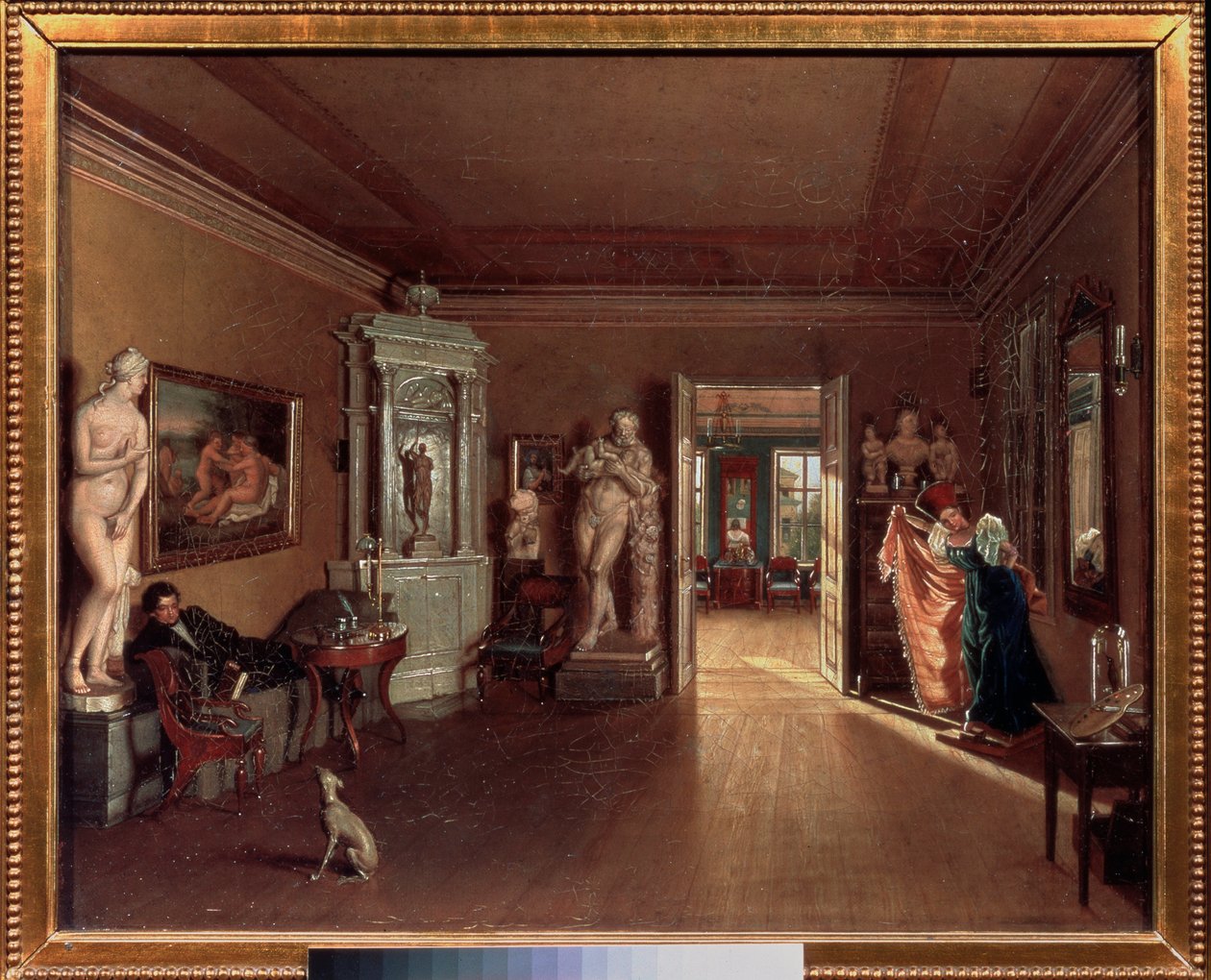 Ateliér umělce Alexeje (Alexis) Venetsianova (1780-1847) v Petrohradě siecle - State Tretyako od Aleksei Gavrilovich Venetsianov