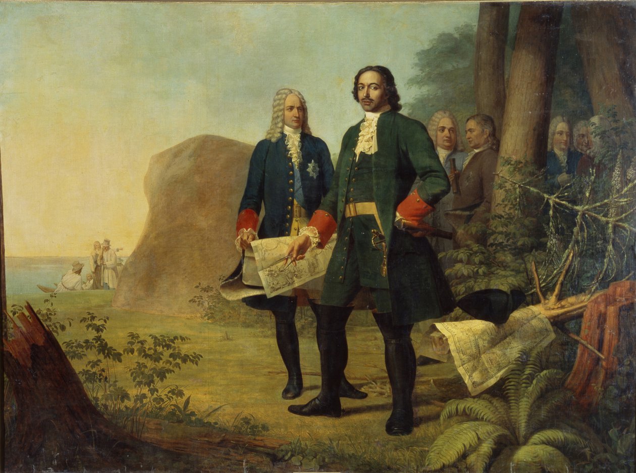 Petr Veliký. Založení Petrohradu, 1838 od Aleksei Gavrilovich Venetsianov
