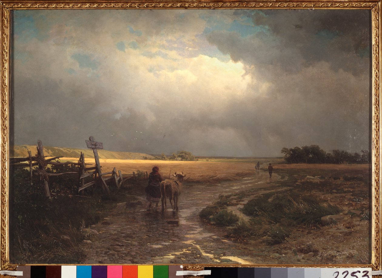 The Thaw (Thaw) - obraz Alexeje Kondratyeviče Savrasova (Savrasova) (1830-1897), olej na plátně od Alexei Kondratjewitsch Sawrassow