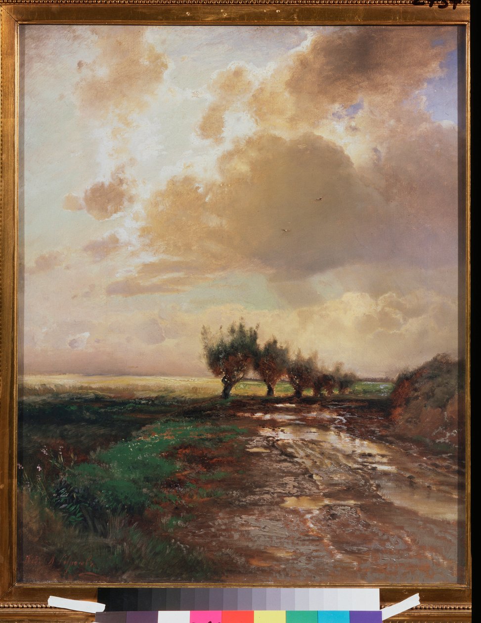 Venkovská cesta - obraz Alexeje Kondratyeviče Savrasova (1830-1897), olej na plátně od Alexei Kondratjewitsch Sawrassow