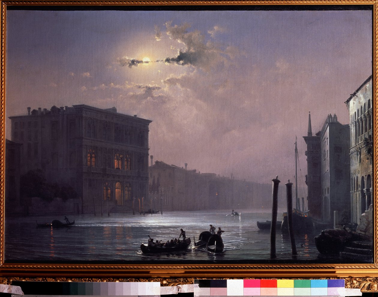 Canal Grande v Benátkách (Itálie (The Grand Canal in Venice). Malba Alexeje Petroviče Bogolyubova (Bogoliubov nebo Bogoliubov) (1824-1896). Olej na plátně, po 1854, 63,8 x 90,5 cm, ruské umění. Stát V. Tropinin Muzeum, Moskva. od Aleksei Petrovich Bogolyubov