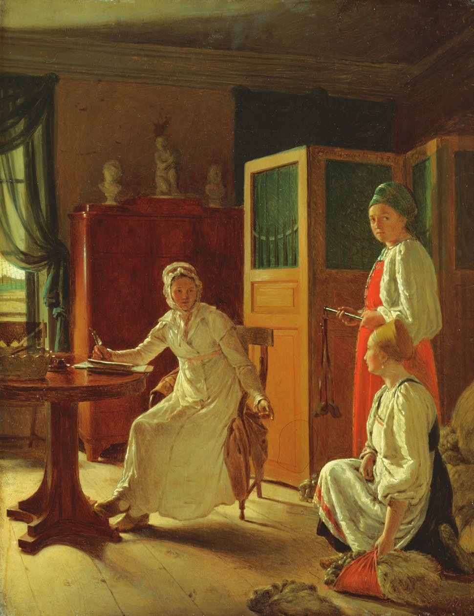 Ráno paní z panství, 1823 od Aleksei Gavrilovich Venetsianov