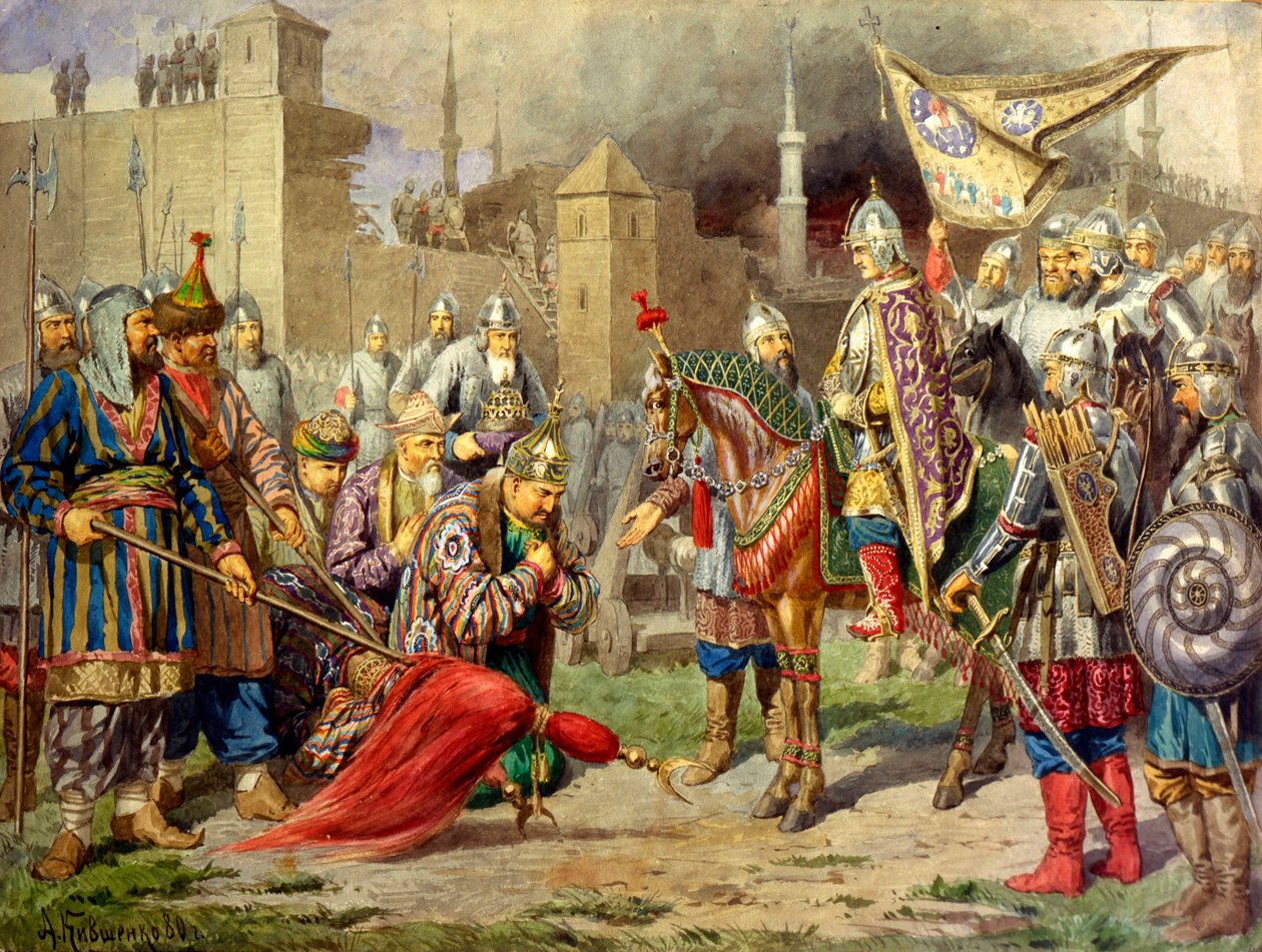 „Car Ivan IV dobývá Kazaň v roce 1552“, 1880 od Aleksey Kivshenko