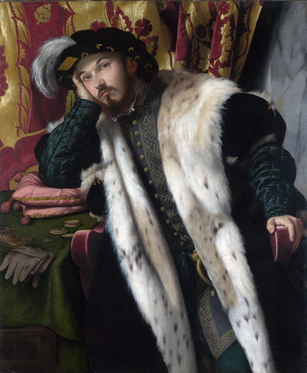 Portrét mladého muže, kolem roku 1542 od Alessandro Bonvicino Moretto