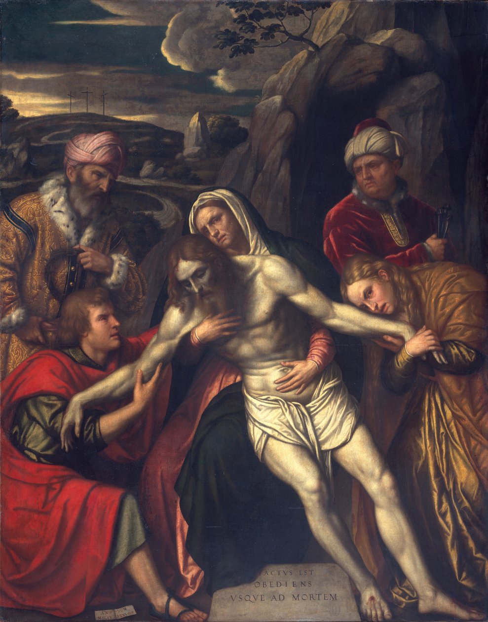 Pohřbívání, 1554 od Alessandro Bonvicino Moretto