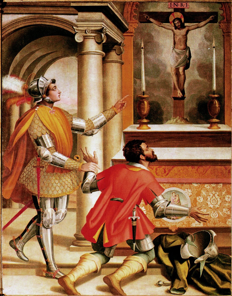 San Giovanni Gualberto a vrah jeho bratra před krucifixem San Miniato od Alessandro Pieroni