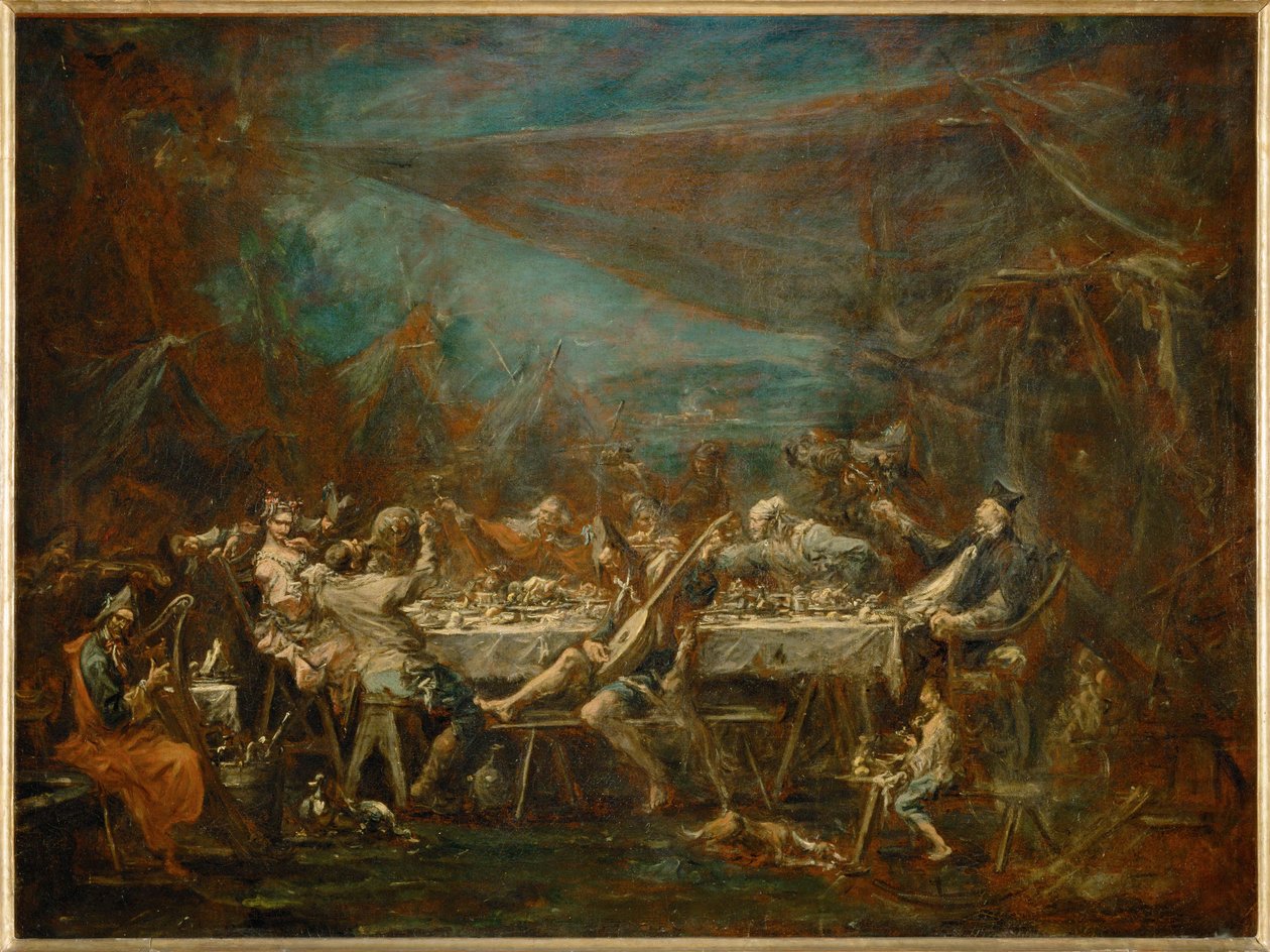 Banquet nuptial de bohemiens - Svatební hostina ... od Alessandro (style of) Magnasco