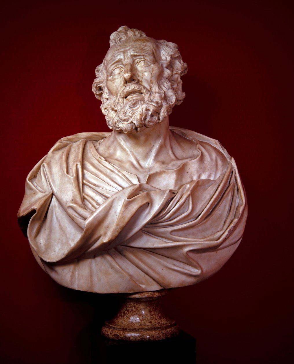 Mramorové busty svatého Petra a Pavla od Alessandro Algardi