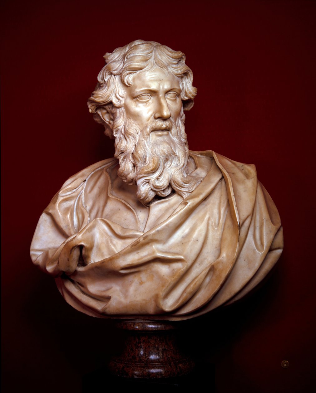 Mramorové busty svatého Petra a Pavla od Alessandro Algardi