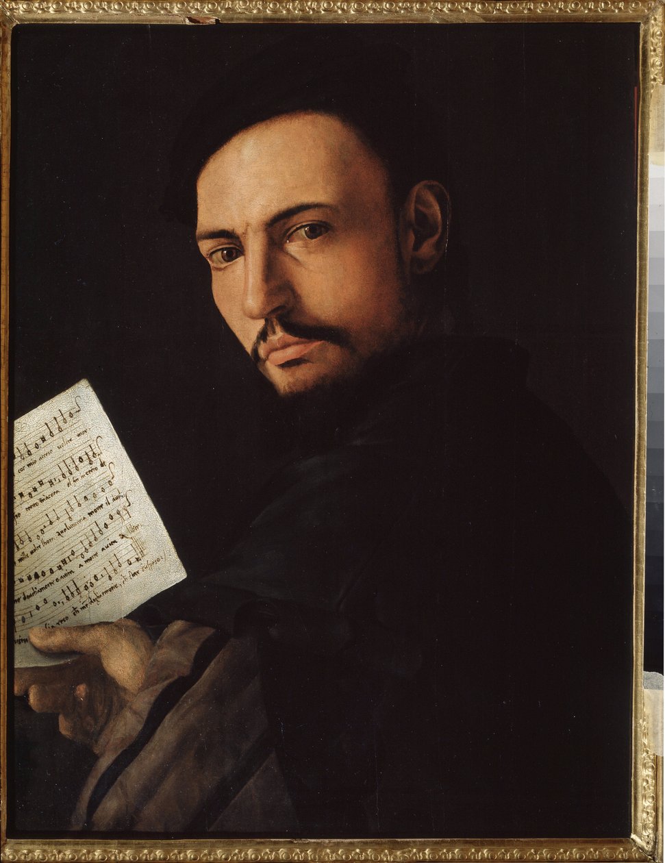 ""Portrét zpěváka"" (zpěvák) Obraz od Alessandra Alloriho známý jako Bronzino (1535-1607) Oblastní galerie umění, Tambov, Rusko od Alessandro Allori