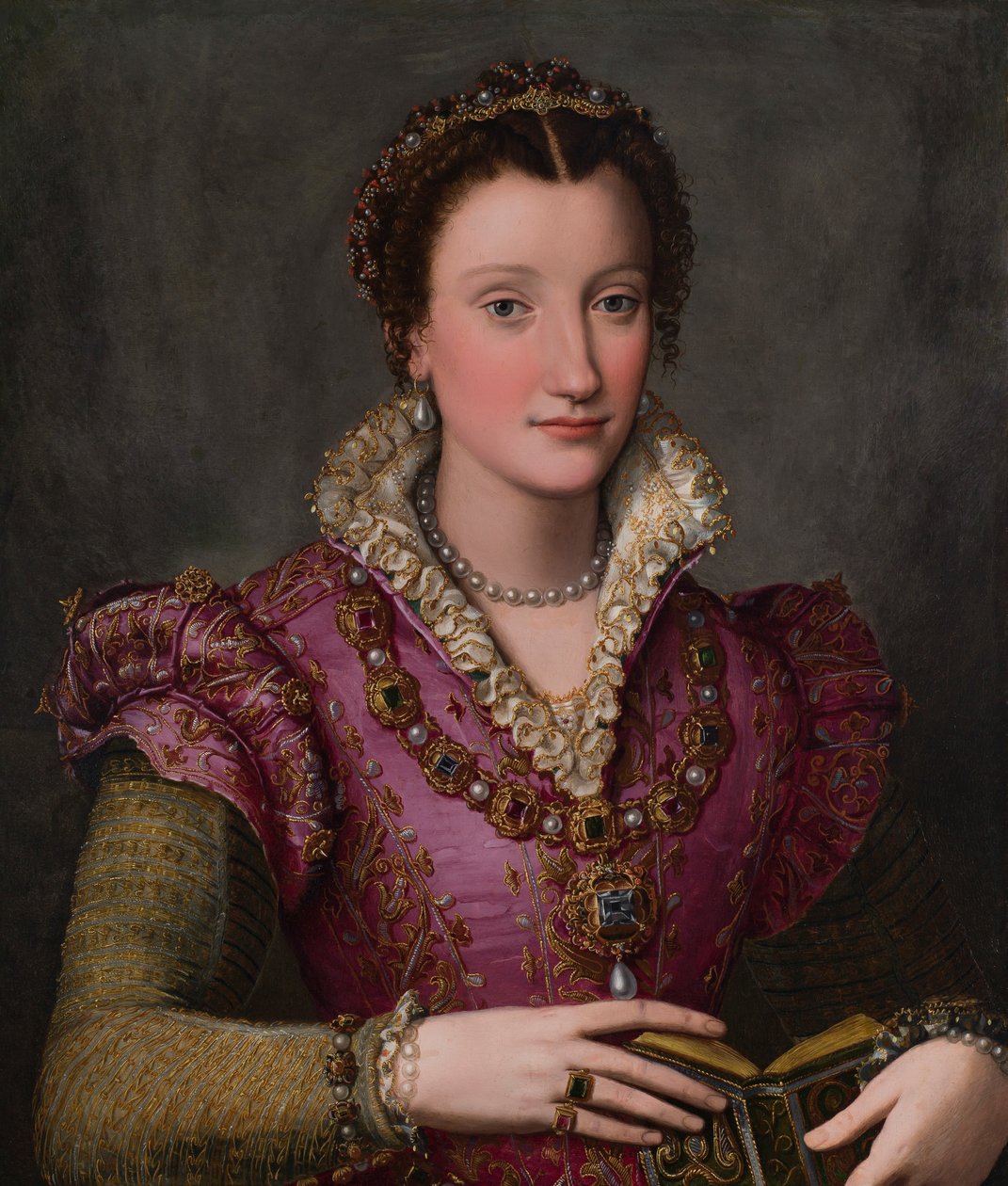 Portrét dámy, pravděpodobně Camilly Martelli de’Medici od Alessandro Allori