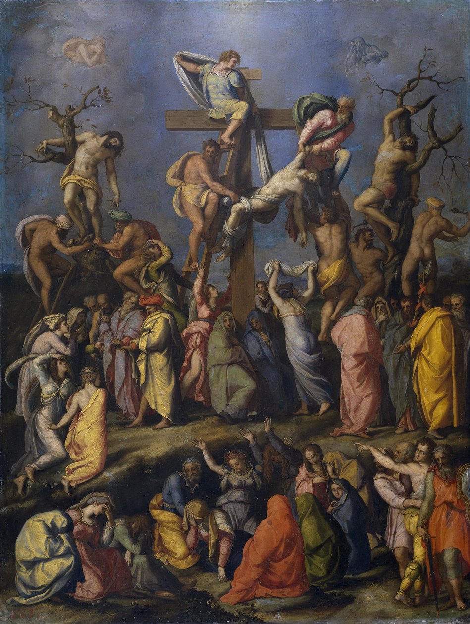 Sestup z kříže, c. 1560 od Alessandro Allori
