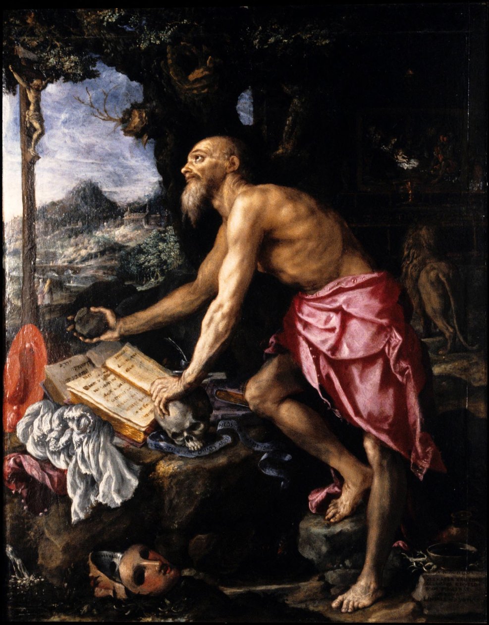 Kajícný svatý Jeroným od Alessandro Allori