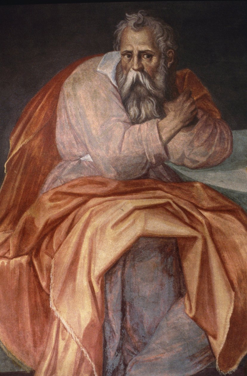 Prorok Jeremiáš, Ospedale degli Innocenti, Florencie (freska) od Alessandro Allori