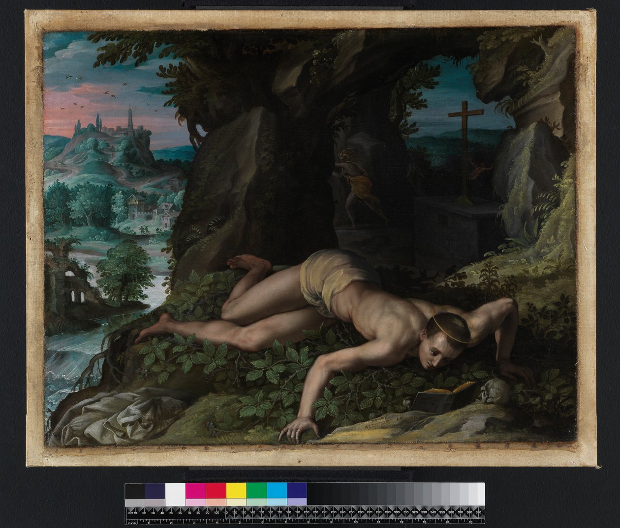 Pokušení svatého Benedikta, kolem roku 1587 od Alessandro Allori