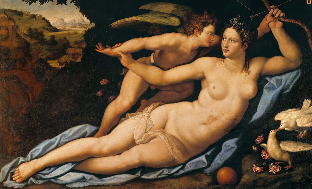 Venuše a Amor od Alessandro Allori