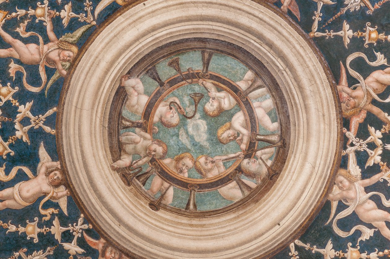 Putti hrající na hudební nástroje, detail 3660848 od Alessandro Araldi