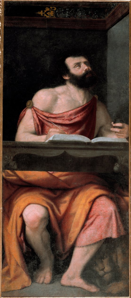 Svatý Marek Evangelista (olej na plátně od Alessandro Bonvicino Moretto