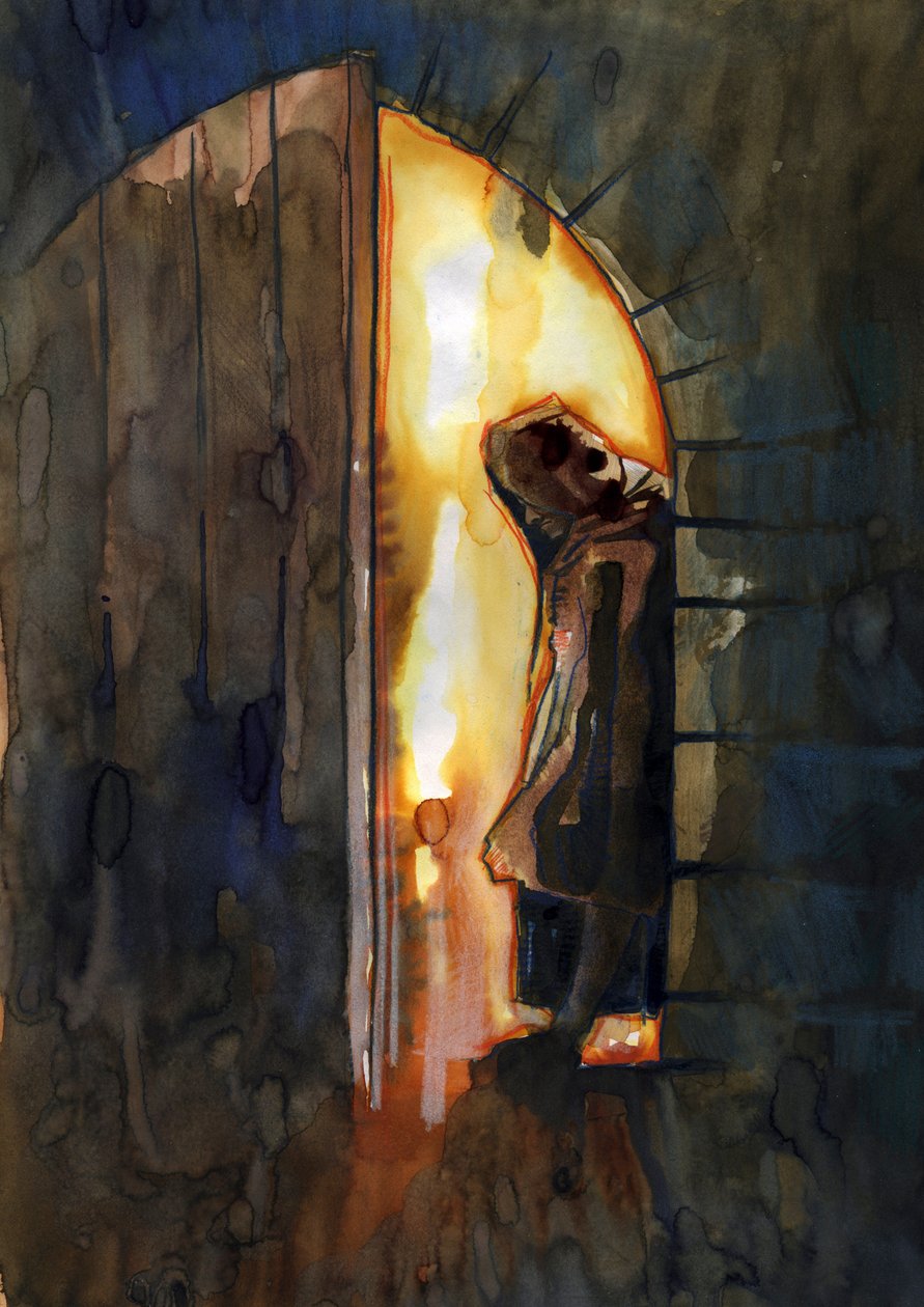 Mnich ve strašidelném zámku Ilustrace Alessandro Lonati od Alessandro Lonati