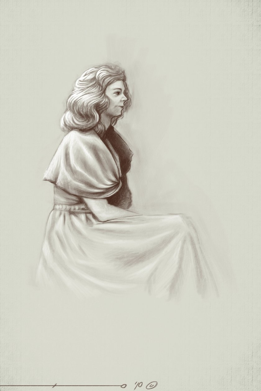 Mladá žena žijící za prvního císařství, počátek 19. století. Ilustrace Alessandro Lonati. 2010 od Alessandro Lonati