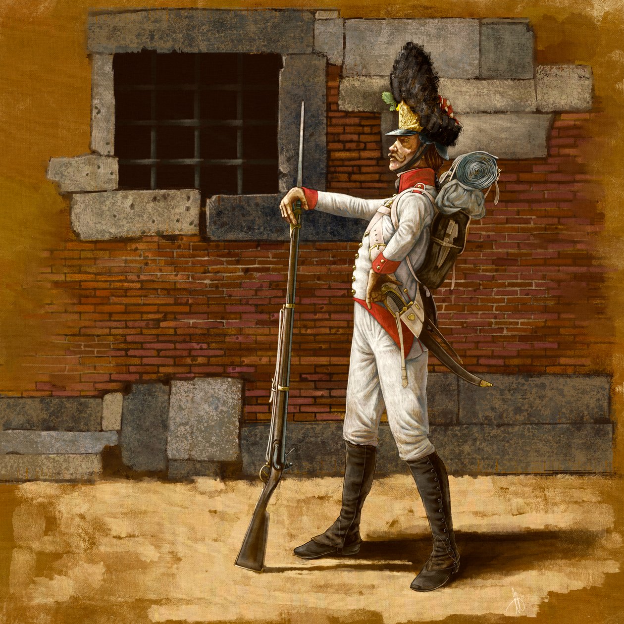 Rakouský liniový granátník, kolem roku 1809, 2024 od Alessandro Lonati