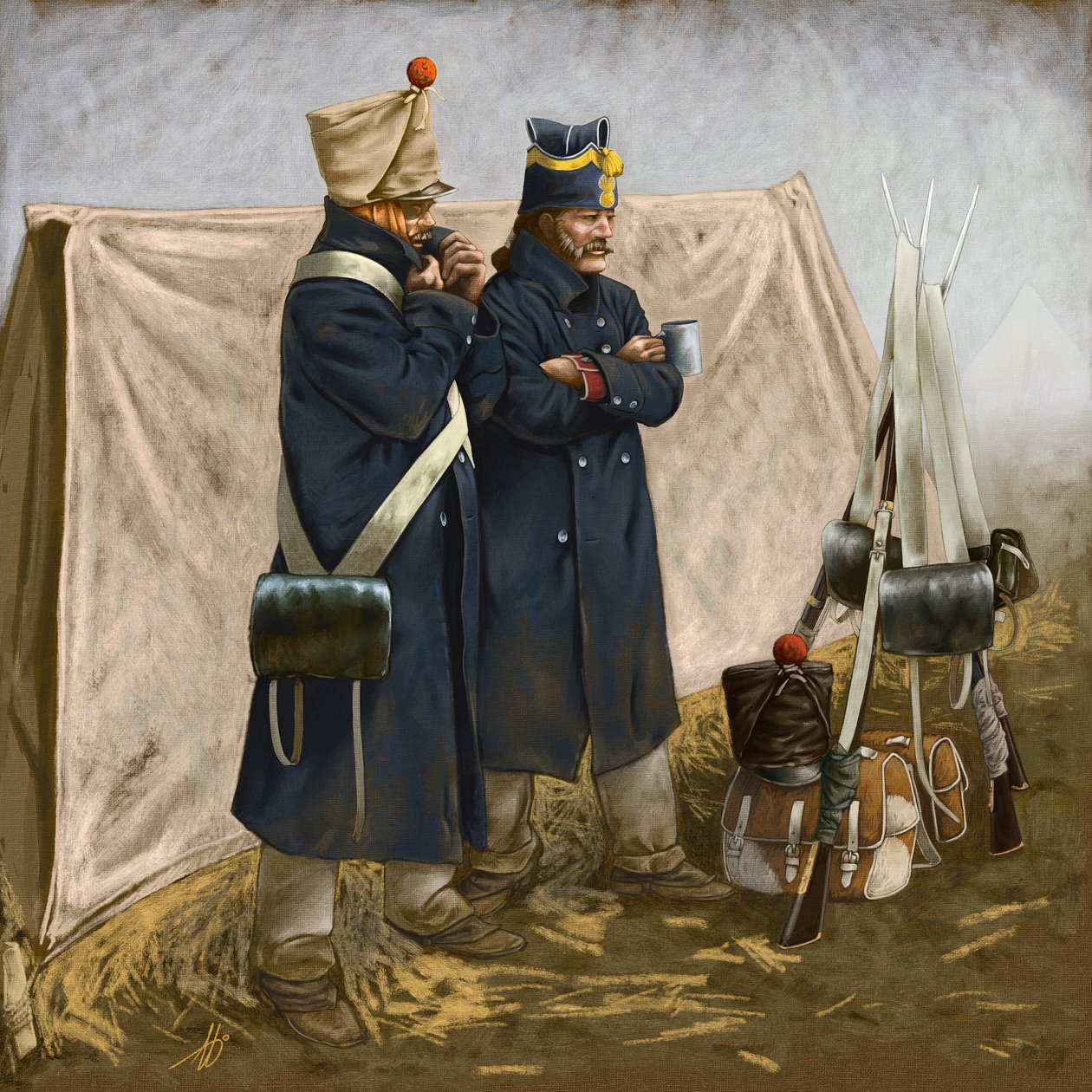 Francouzský zimní bivak, First Empire, 2018 od Alessandro Lonati