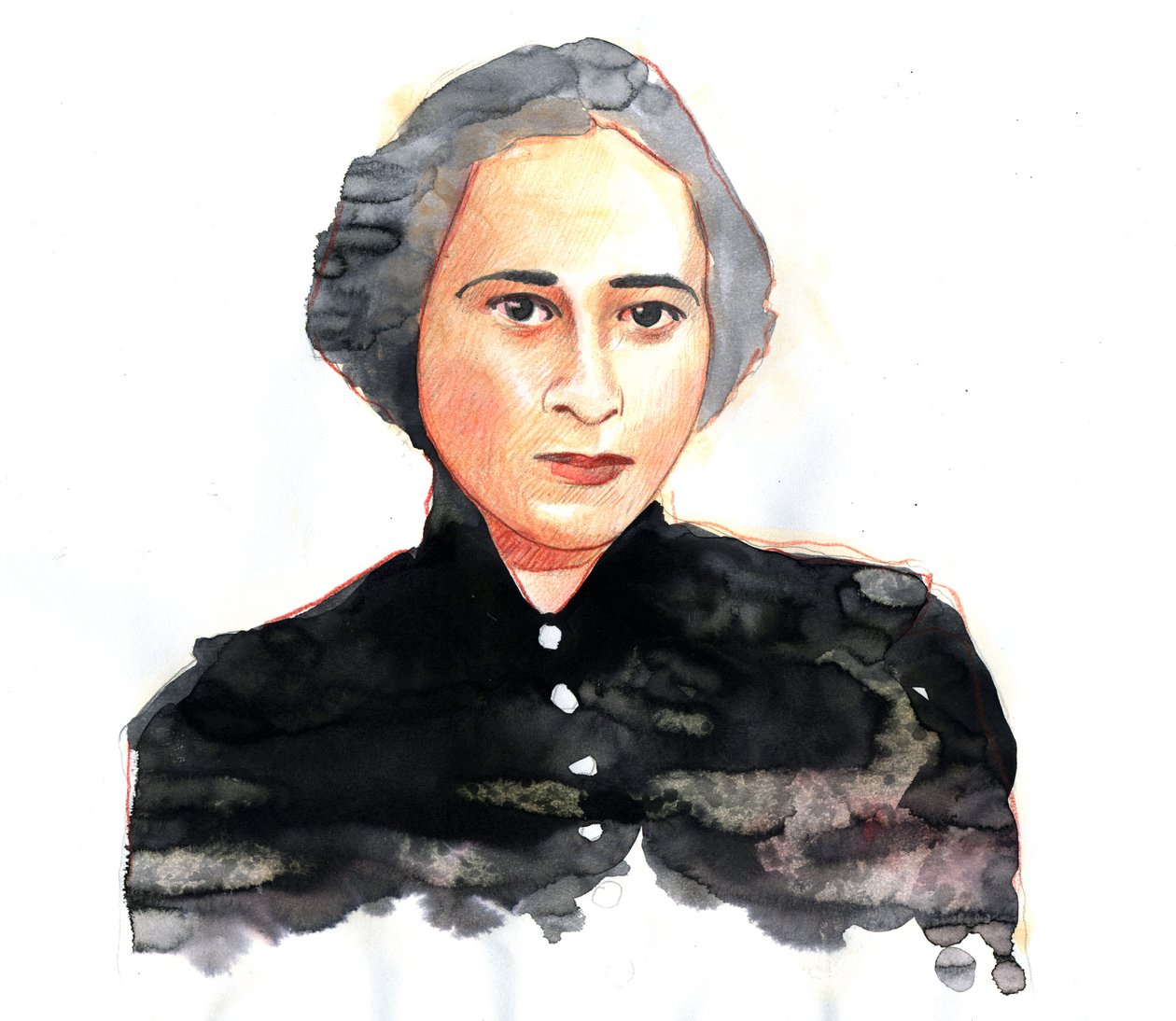 Hannah Arendt (1906-1975), německý politolog a filozof, americký naturalizovaný - Ilustrace Alessandro Lonati od Alessandro Lonati