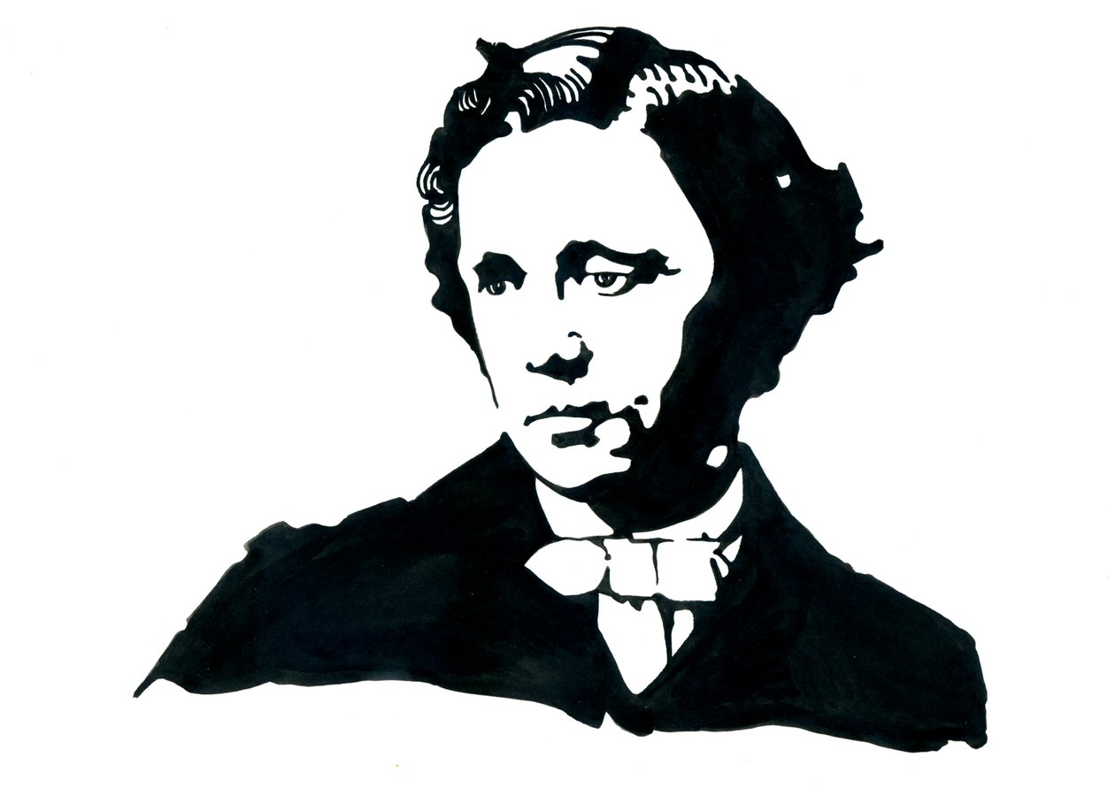 Lewis Carroll, anglický spisovatel - portrét Lewise Carrolla (Charles Lutwidge Dodgson od Alessandro Lonati