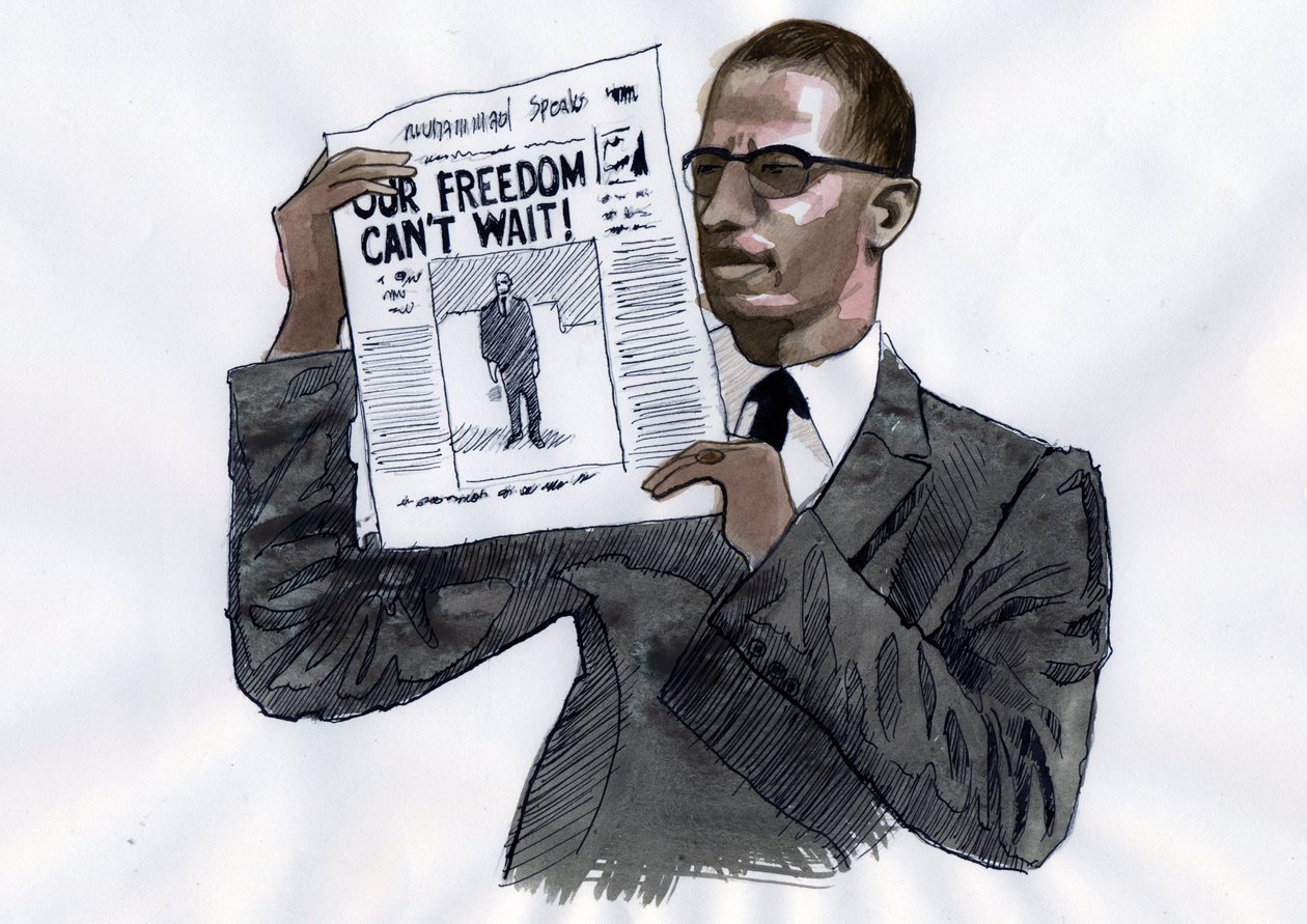 Malcolm X (1925-1965) Afroamerický aktivista od Alessandro Lonati