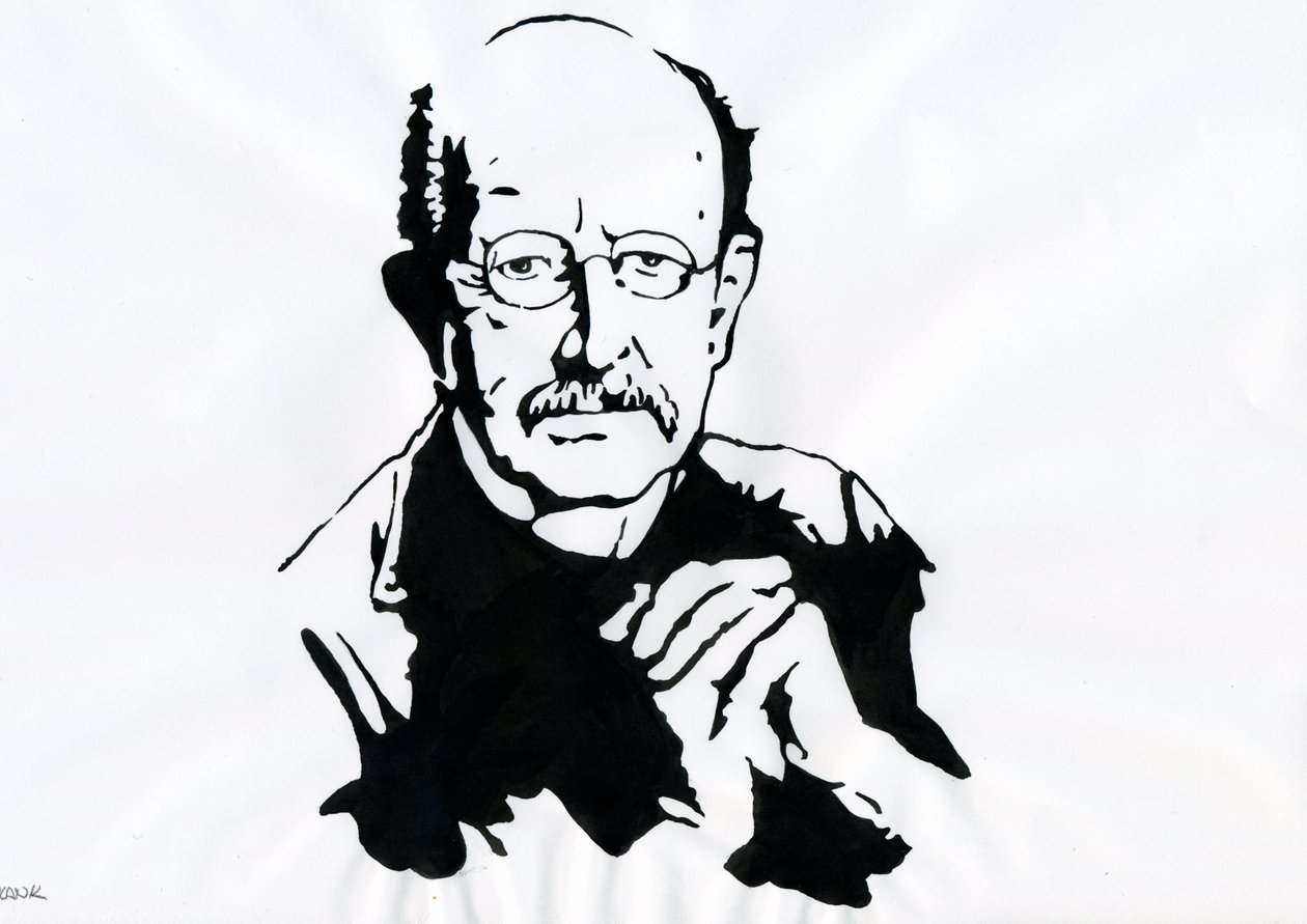Max Planck , německý fyzik (Portrét německého fyzika Maxe Plancka (1868-1947)) od Alessandro Lonati