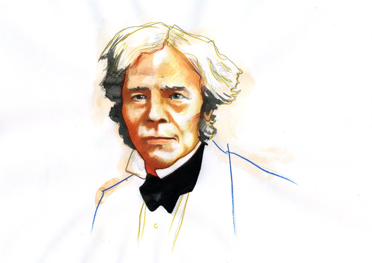Michael Faraday (1791-1867). Brittiläinen fyysikko ja kemisti od Alessandro Lonati