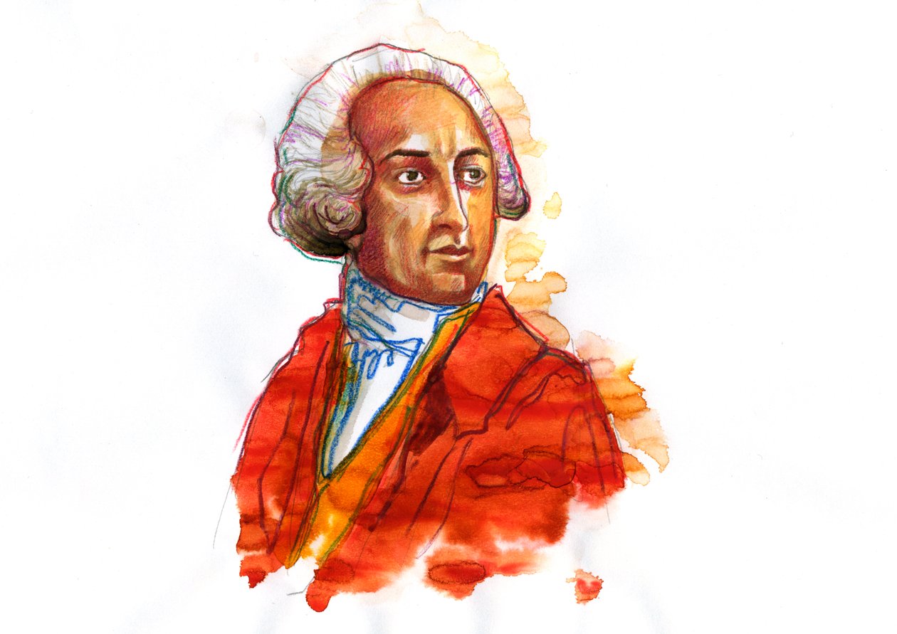 Portrét Antoine Laurent de Lavoisier, francouzský chemik (1743-1794) (francouzský šlechtic a chemik Antoine-Laurent de Lavoisier) od Alessandro Lonati
