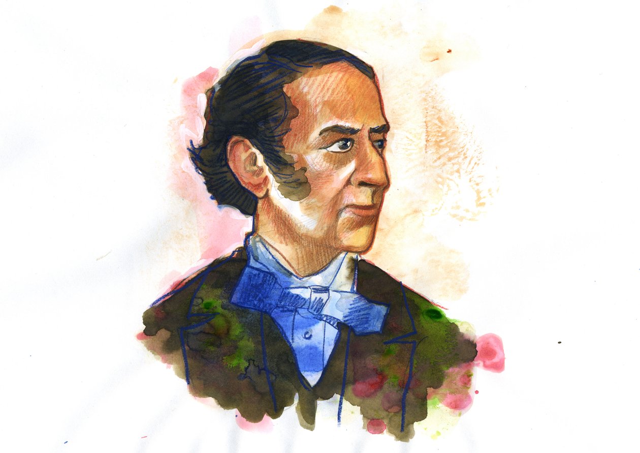 Portrét Claude-Henri de Rouvroy, hraběte de Saint-Simon (1760-1825), filozof a ekonom - ilustrace Alessandro Lonati od Alessandro Lonati