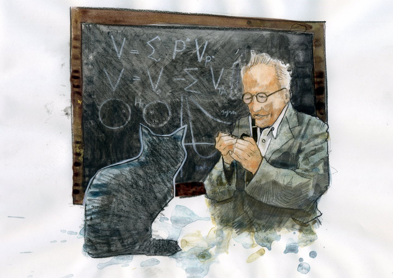 Portrét Erwina Schrodingera (1887-1961) (Portrét Erwina Erwina Schrodingera) od Alessandro Lonati