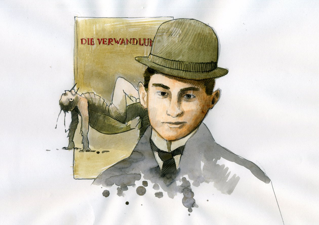 Portrét Franze Kafky (1883-1924), českého spisovatele (Portrét spisovatele Franze Kafky) od Alessandro Lonati