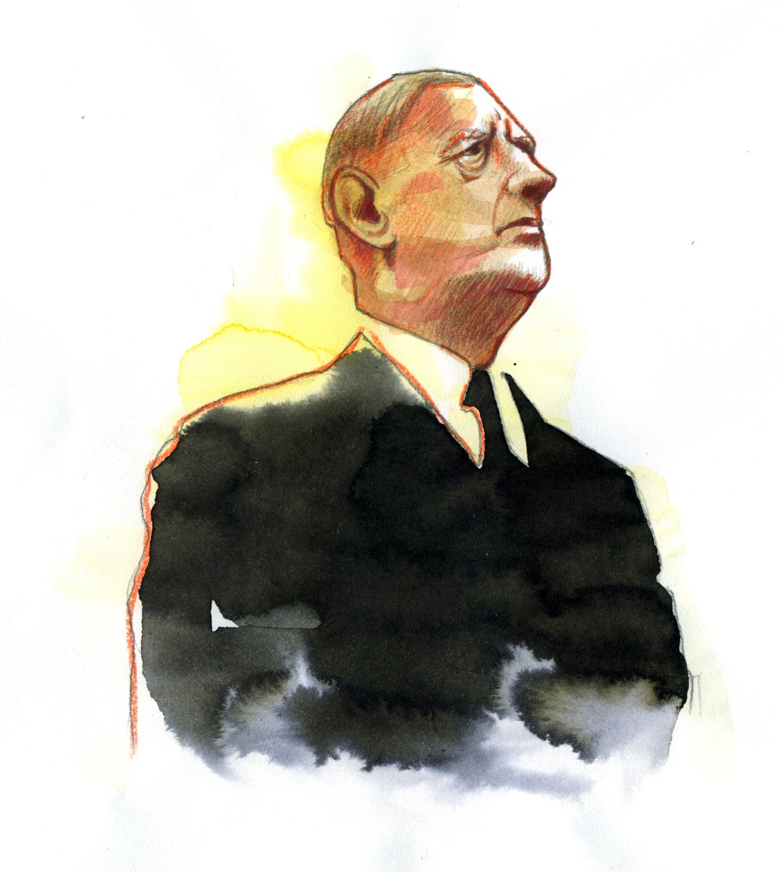 Portrét generála Charlese de Gaulla (1890-1970), prezident 1961 od Alessandro Lonati