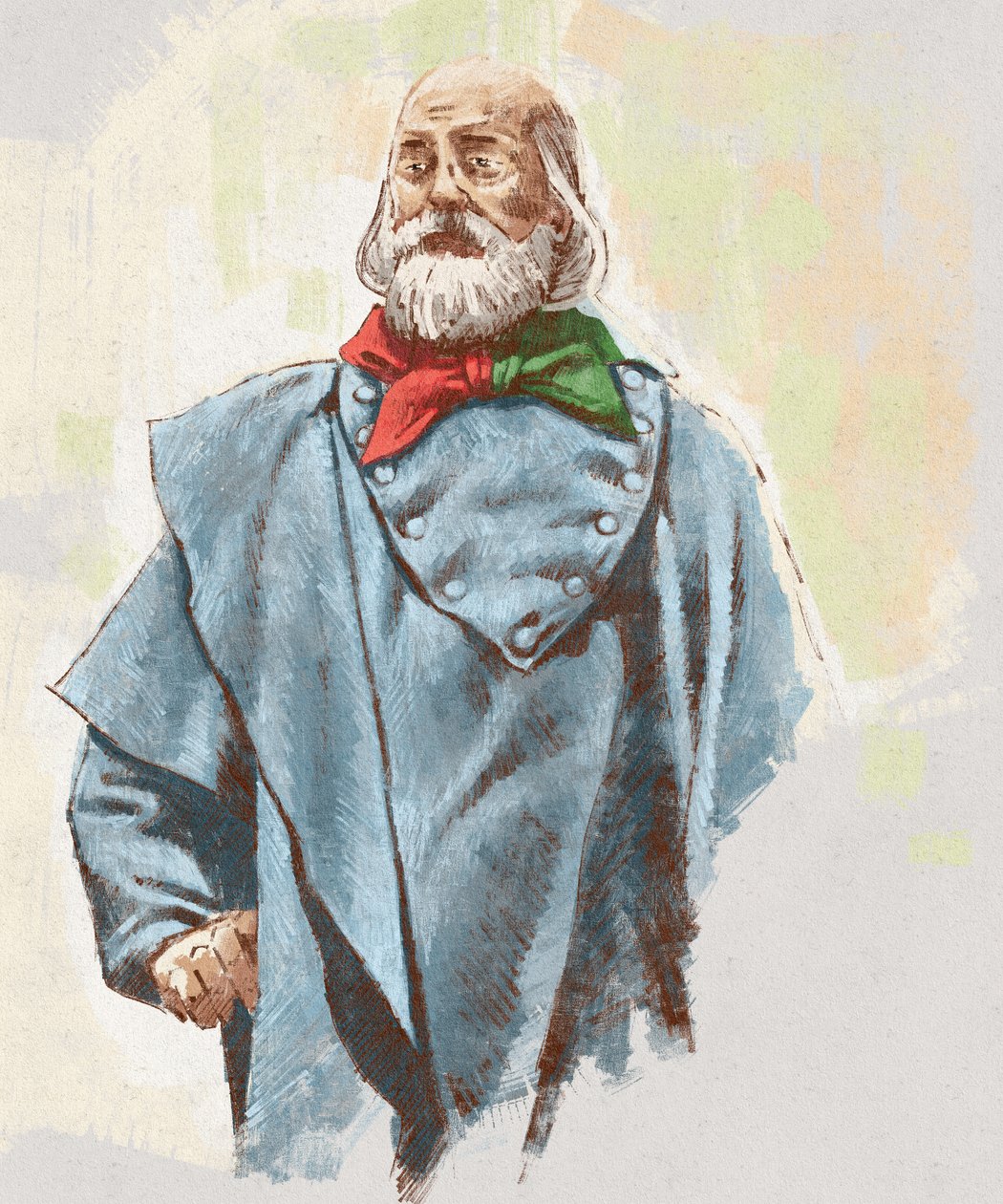 Portrét generála Giuseppe Garibaldiho, 2023 (ilustrace) od Alessandro Lonati