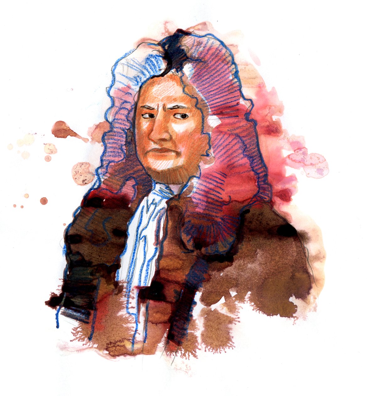 Portrét Isaaca Newtona (1642-1727) filozof, matematik, fyzik, alchymista, astronom a teolog (Portrét Isaaca Newtona anglický fyzik a matematik) od Alessandro Lonati