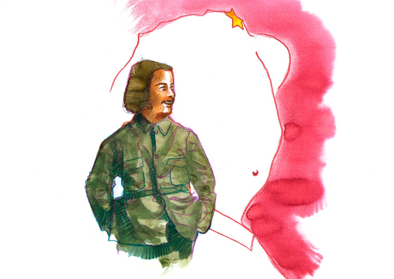 Portrét Jiang Qing (1914-1991) manželka Mao Ce-tunga (Portrét Jiang Qing jako madame Mao) od Alessandro Lonati