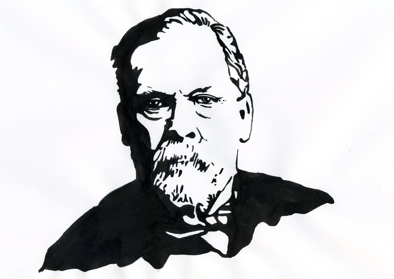 Louis Pasteurin (1822-1895), englantilaisen kemistin ja mikrobiologin muotokuva od Alessandro Lonati